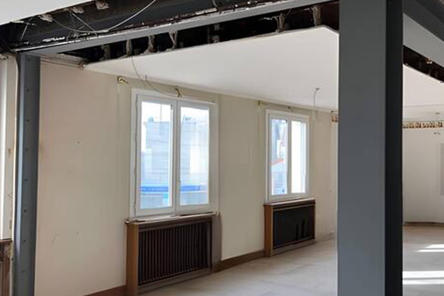 Construction mur porteur, poteaux et poutres béton